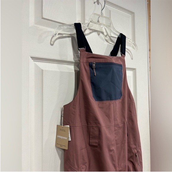 Patagonia Women's Medium Insulated Powder Town Ski Bibs Dark Pink NWT Snowboard - Picture 6 of 15